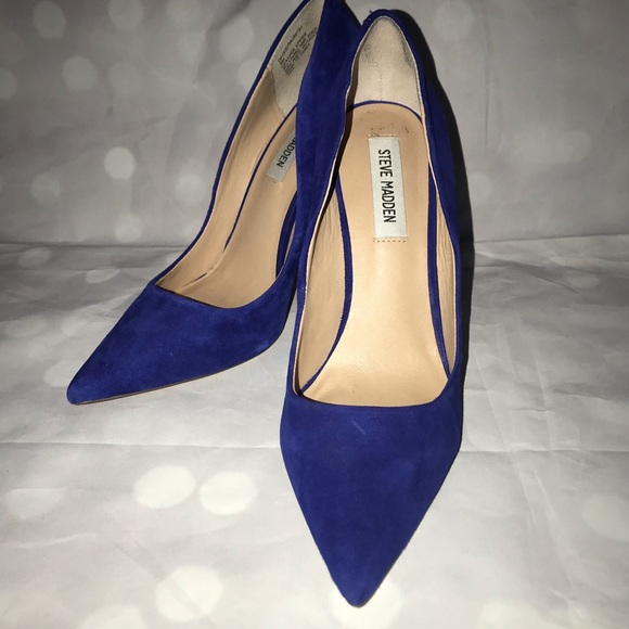 Steve Madden | Shoes | Steve Madden Royal Blue 45 Pointy Toe Heels |  Poshmark